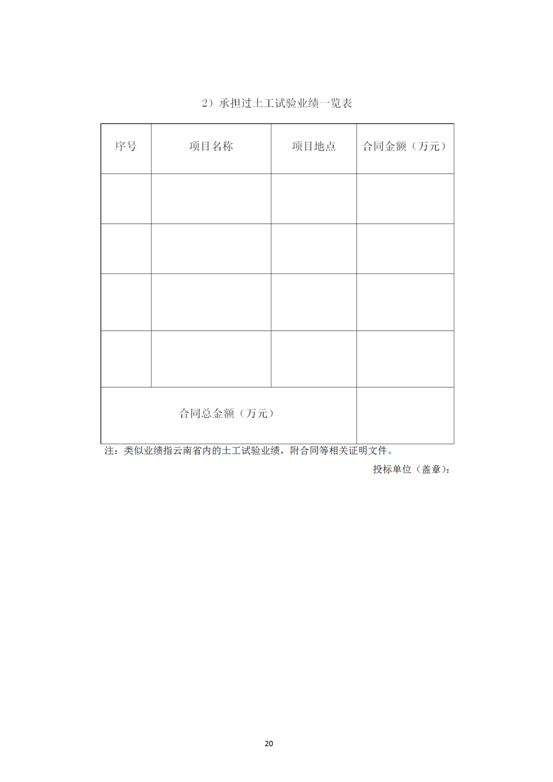 云南省內(nèi)2019-2021年度工程勘察勞務(wù)協(xié)作及土工試驗作合格供方采購邀標(biāo)文件2019.8.2_20